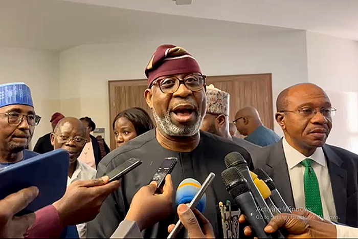 A file photo of Dele Alake, spokesperson for President Bola Tinubu, addresses journalists after a meeting between the Federal Government and NLC over fuel subsidy removal on Wednesday, May 31, 2023.