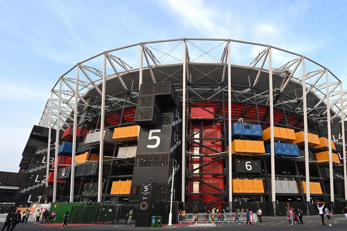 Stadium 974 is one of the eight stadiums that will host the 2022 FIFA World Cup - a temporary venue made from 974 recycled shipping containers that will be dismantled after the tournament