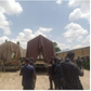 NSCDC State Commandant, Umar Mohammed displaying two trucks Railway tracks intercepted at Ooloru area of Kwara, in Ilorin on Wednesday.