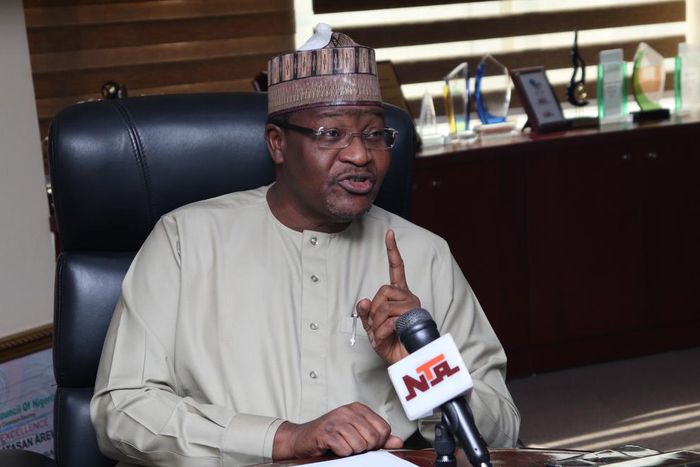 Executive Vice Chairman/CEO, Nigerian Communications Commission (NCC), Prof  Umar Danbatta, addressing the visiting team.