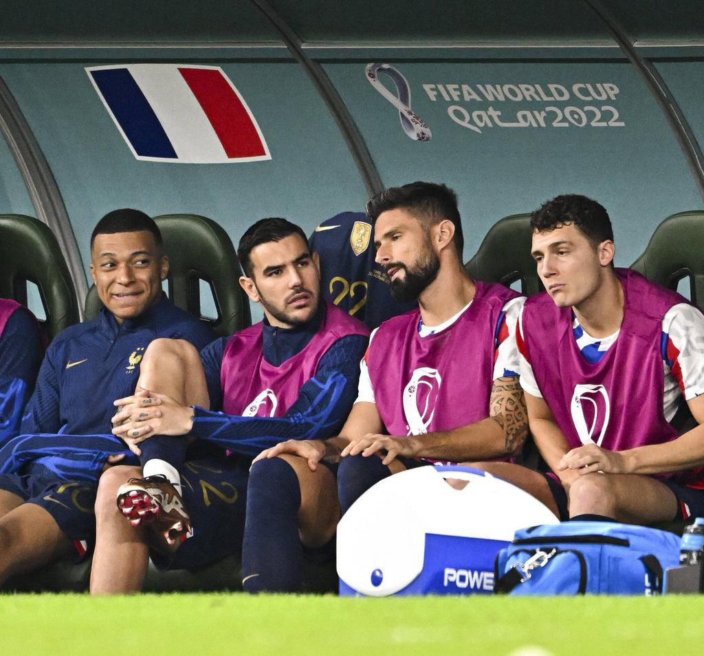 Mbappe and Olivier Giroud started on the bench for France against Tunisia.