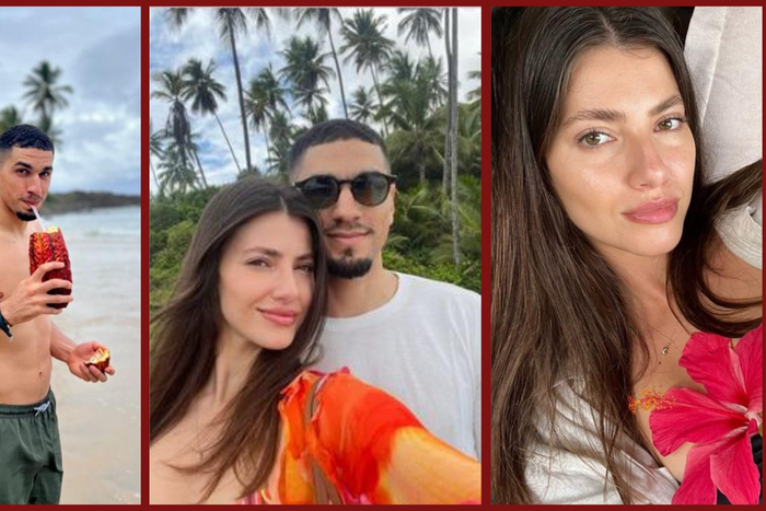 Super Eagles star Leon Balogun shares vacation photos with Brazilian girlfriend