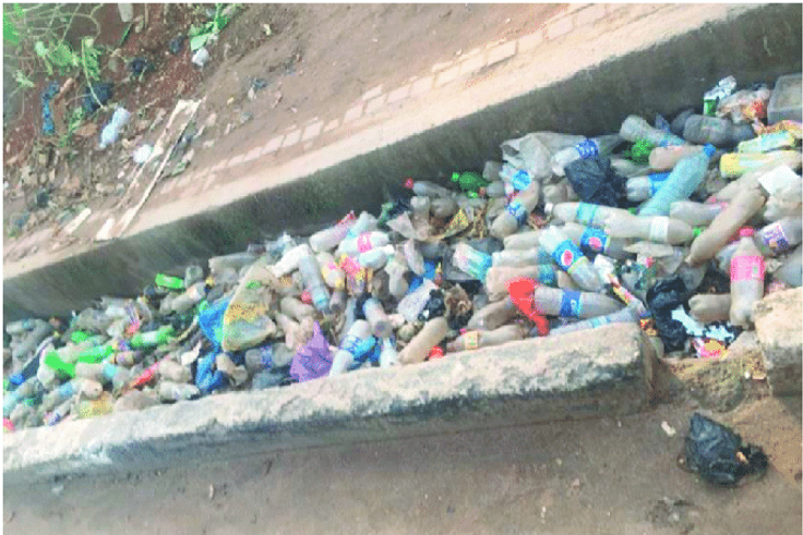 Plastic-waste-blocking-drains
