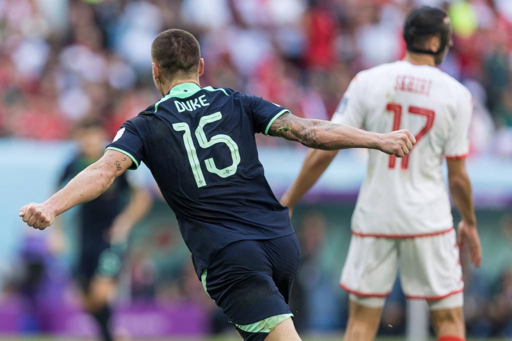 Mitchel Duke scored the only goal as Australia beat Tunisia