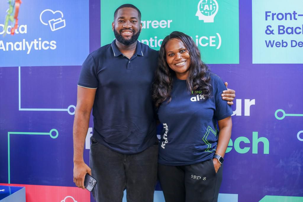 Data Analyst, Sand Technologies, Ugochukwu Nnadi and Country Marketing Manager, ALX, Seun BD at the ALX 2024 Tech Chat held in Lagos recently [ALX]