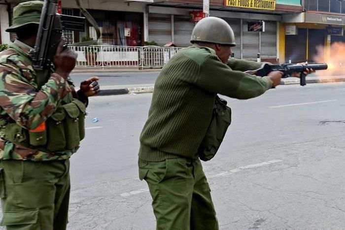 File image of Kenyan police officers in action