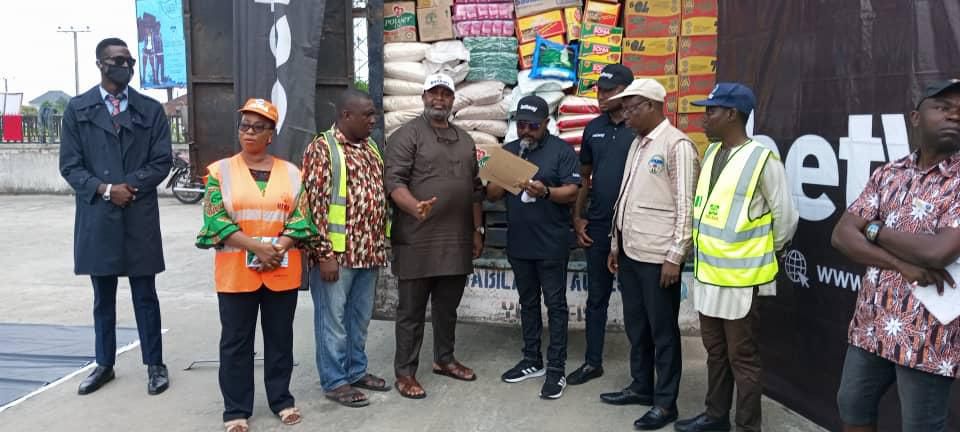 Betway donates relief materials worth millions of Naira to NEMA for Bayelsa flood victims.
