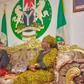 The Chairman of NUJ Plateau Council, Mrs Ayuku Pwaspo (right) with the Deputy Governor of Plateau, Ngo Josephine Piyo during a familiarisation visit of NUJ new officials to the state government on Tuesday at Government House Jos. (Credit: NAN)