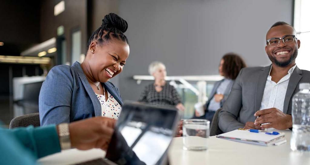 Coworkers-Laughing-Together