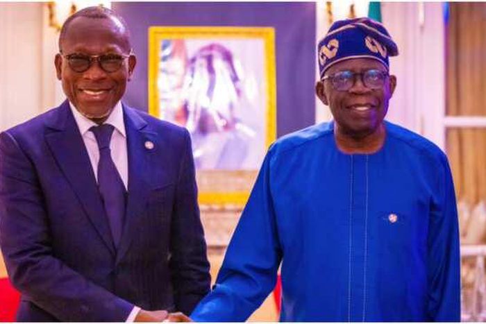 Patrice Talon and Tinubu (credit: Legit.ng)