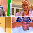 Ahmadu Fintiri (top left) and Aishatu 'Binani' Dahiru (top right) are in a close contest for the Adamawa governor's seat, and Aminu Bande (bottom left) and Nasir Idris (bottom right) are fighting for the governor's seat in Kebbi