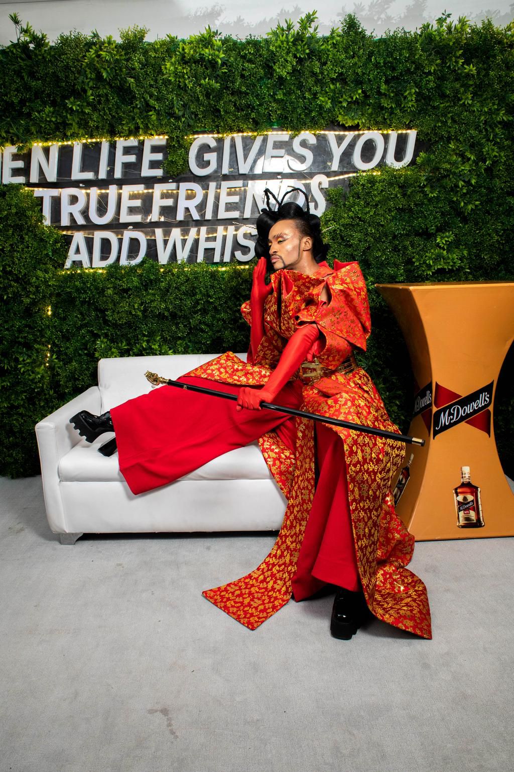 Mr. Dowells refreshes guests at the 2023 Humour Awards