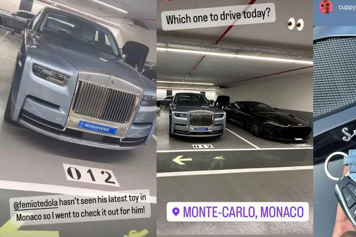 DJ Cuppy shows off her father's new whip [Instagram]