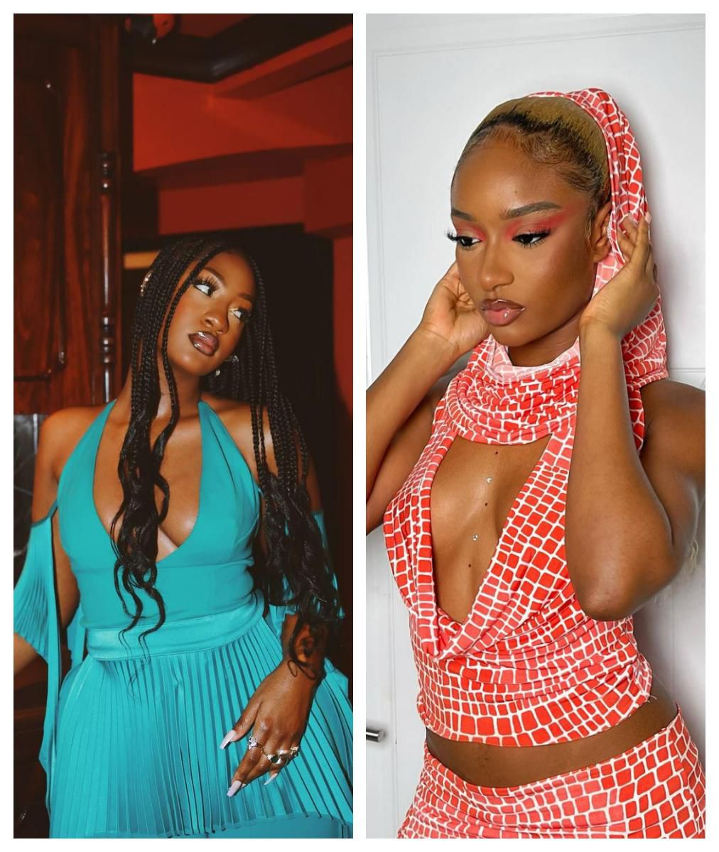 Tems wore a Robert Twun jumpsuit while Ayra wore a mini skirt and hoodie [Instagram]