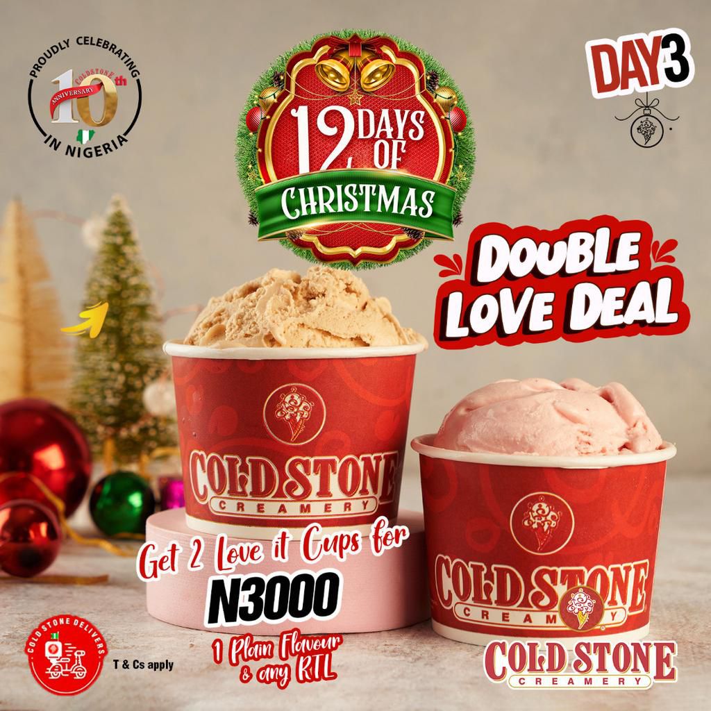Enjoy 12 days if creamy Christmas offers with Cold Stone this December!