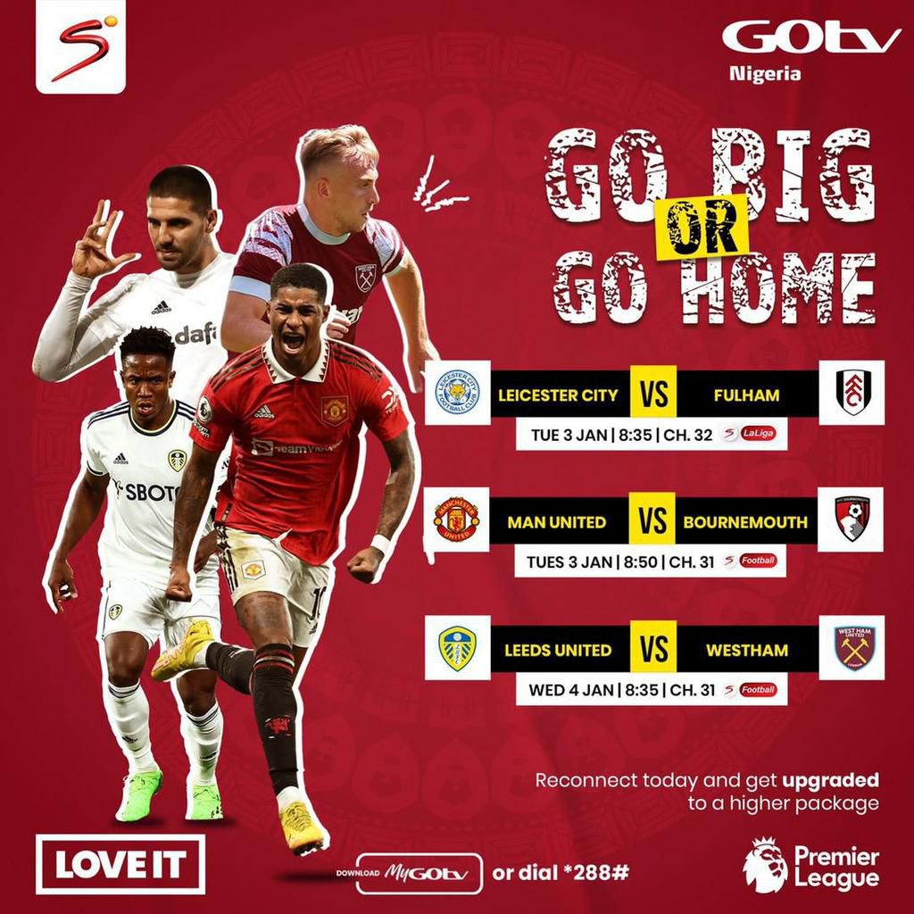 Follow the game at Old Trafford live on GoTV.