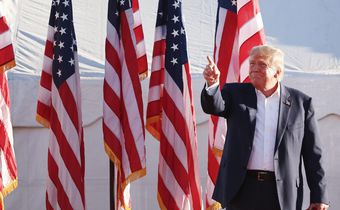 Donald Trump speaks at a rally in Mesa, Arizona on October 9.Mario Tama/Getty Images