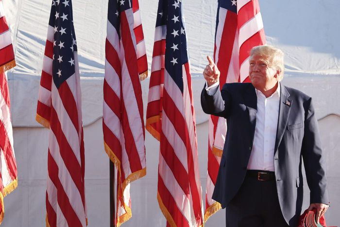 Donald Trump speaks at a rally in Mesa, Arizona on October 9.Mario Tama/Getty Images