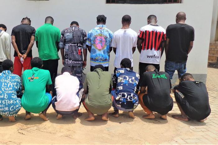 EFCC arrests 18 suspected internet fraudsters in Enugu (PUNCH)]