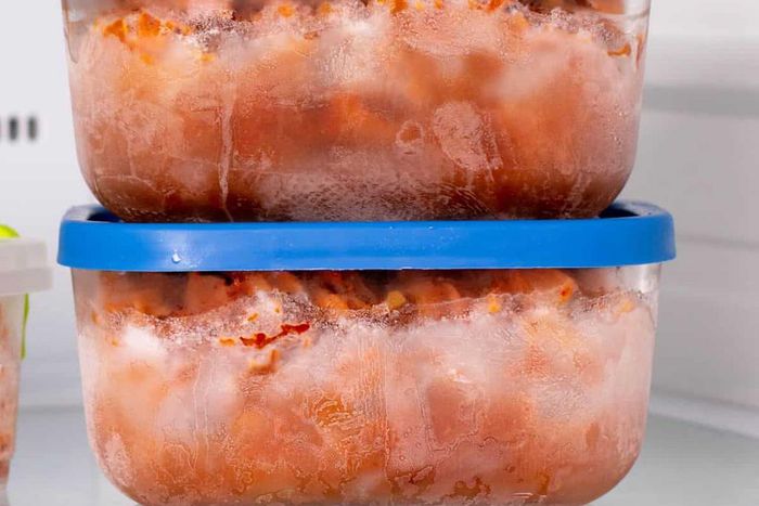 Frozen stew in the freezer [cleaneatingkitchen]
