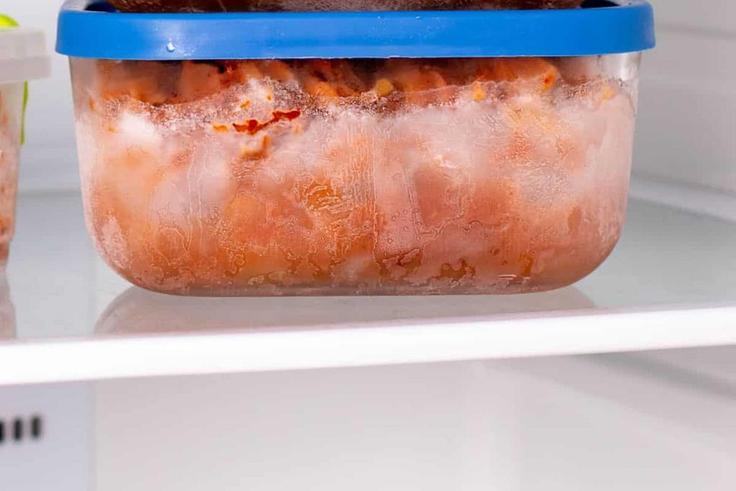 Frozen stew in the freezer [cleaneatingkitchen]