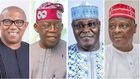Presidential candidates, Peter Obi, Bola Tinubu, Atiku Abubakar and Rabiu Kwankwanso (Channels TV)