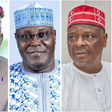 Presidential candidates, Peter Obi, Bola Tinubu, Atiku Abubakar and Rabiu Kwankwanso (Channels TV)