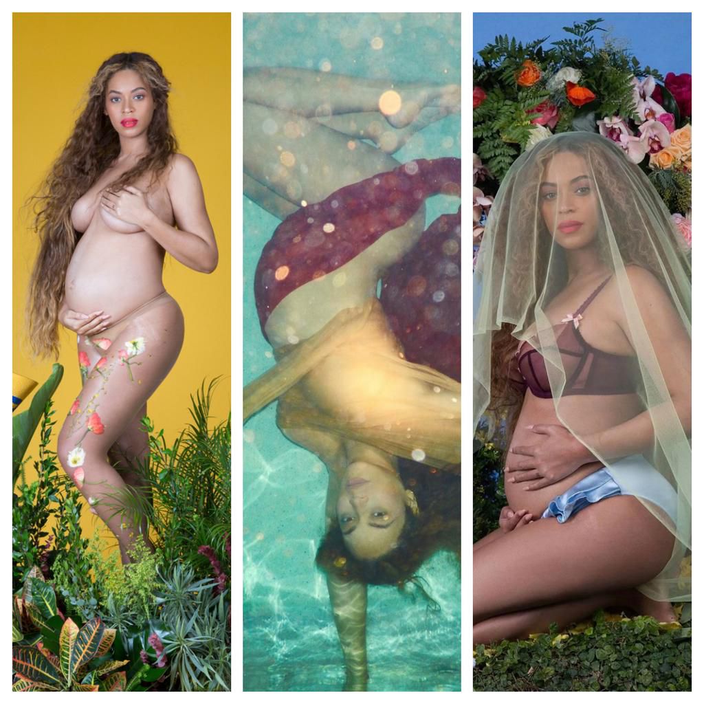 Beyonce's maternity photoshoots [Essence]