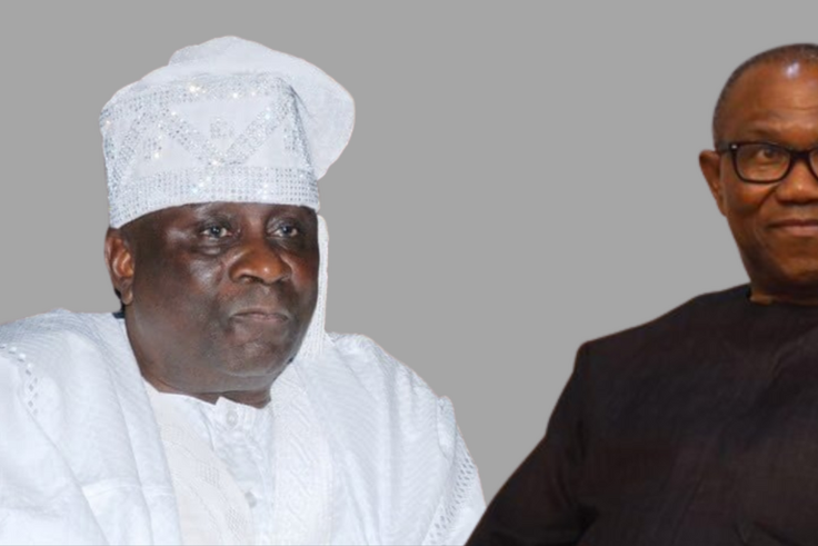 Oba Rilwan Akiolu of Lagos and the Presidential candidate of the Labour Party, Peter Obi.