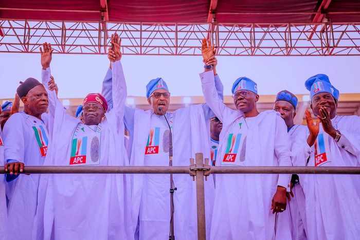 The APC's presidential campaign rally in Lagos State [Presidency]