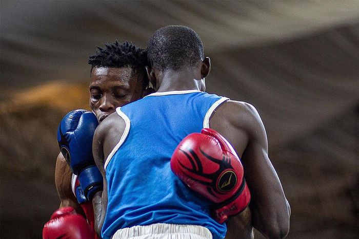 Boxers in action at the ongoing National sports festival