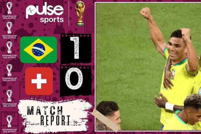 Brazil defeated  Switzerland 1-0 to advance to the next round