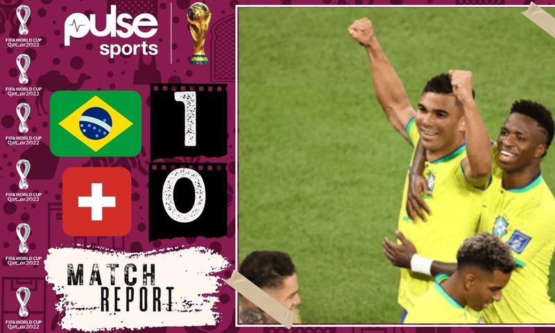 Brazil defeated  Switzerland 1-0 to advance to the next round