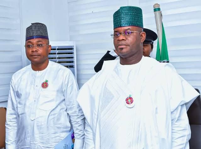 Governor Yahaya Bello and his preferred successor, Usman Adodo.