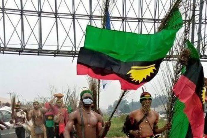 Suspected IPOB members. [Twitter/@Yeribabaa]