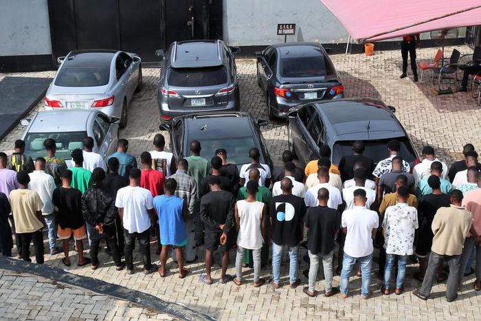 EFCC arrests ex-convict, 54 others for alleged internet fraud in Oyo. [EFCC]