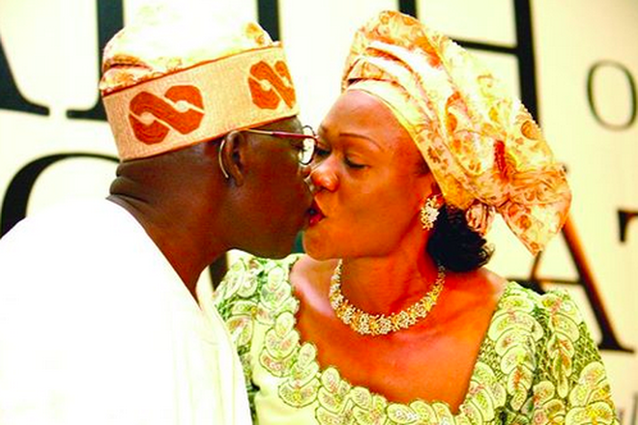 Tinubu and Wife having a special moment