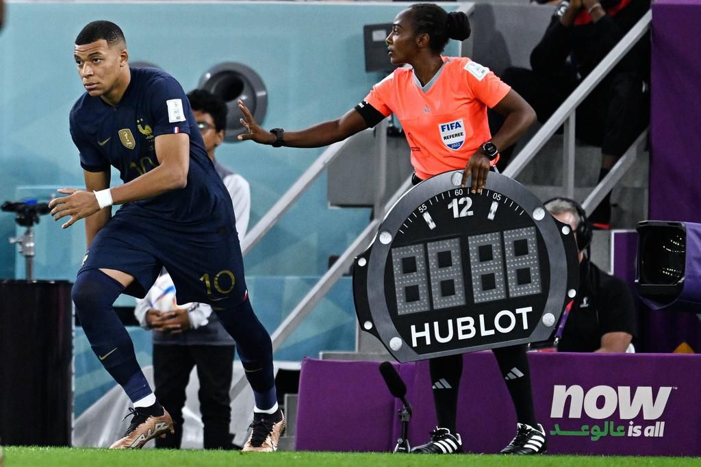 Salima Mukansanga on duty at the Men's World Cup.