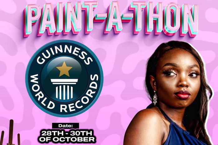 Lola Mewu's paint-a-thon [Instagram/lolamewu]