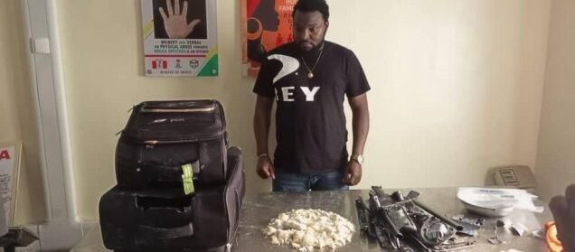 Ex-footballer, Okafor Emmanuel Junior, has been arrested at the Murtala Muhammed International Airport, Ikeja for alleged drug trafficking