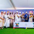 From left, Member, Lagos House of Assembly, Mr Solomon Bonu; Special Adviser on Tourism, Arts and Culture, Mr Idris Aregbe; Commissioner for Tourism, Arts and Culture, Mrs Toke Benson-Awoyinka; Gov. Babajide Sanwo-Olu of Lagos State; Elejirin of Ejirin...
