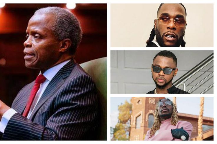 Vice President Osinbajo, Burna Boy, Kizz Daniel, Asake