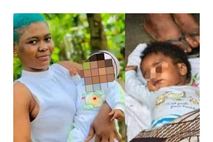 The suspect was said to have locked her baby alone in the house to party with her friends