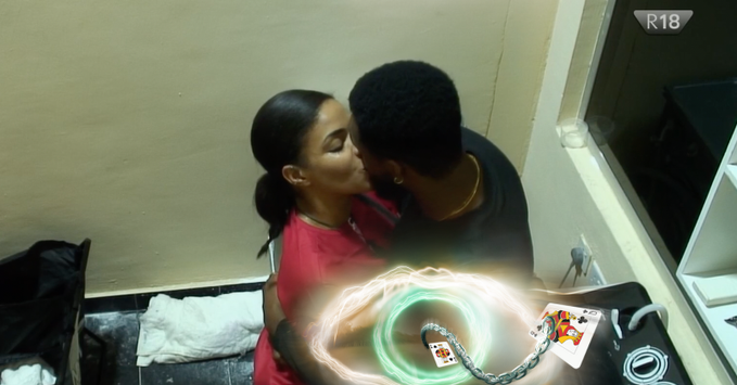 Adekunle and Venita share their first kiss on 'BBNaija All Stars' [Twitter/BBNaija]