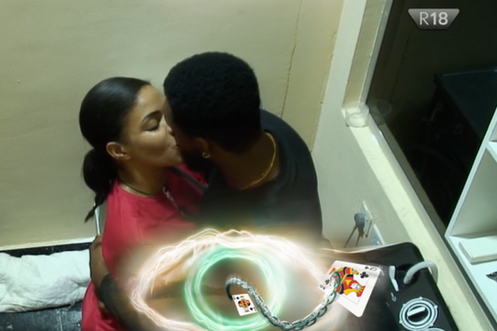 Adekunle and Venita share their first kiss on 'BBNaija All Stars' [Twitter/BBNaija]