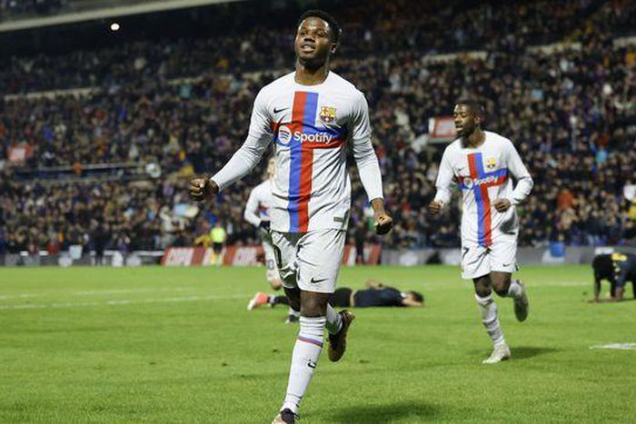 Ansu Fati scored in extra time to send Barcelona through to the round of 16 of the Copa del Rey