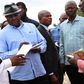 Minister of Works, David Umahi during a project inspection tour. [Twitter:@FMWHNIG]