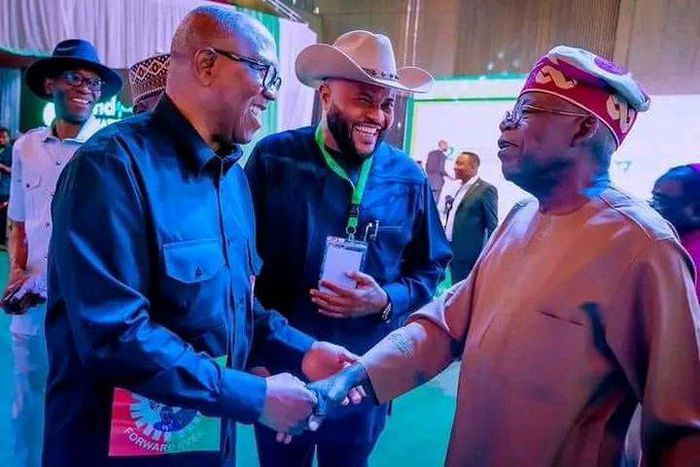 L-R: Labour Party (LP) presidential candidate, Peter Obi; Zenith Labour Party (ZLP), Dan Nwanyanwu; and All Progressives Congress (APC) presidential candidate, Bola Tinubu [Twitter/@FSyusuf]