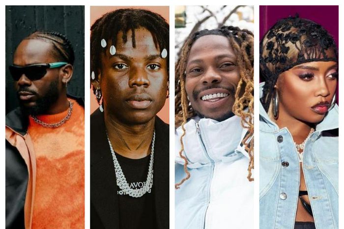Adekunle Gold, Rema, Asake, Tiwa Savage