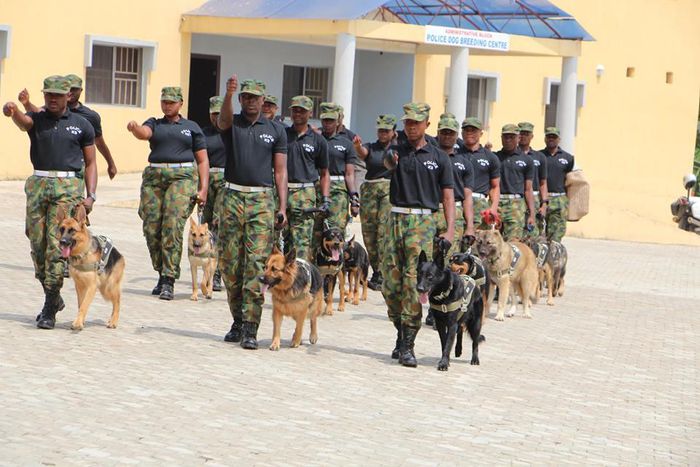 Nigerian Police and dogs (Nigerian eye)